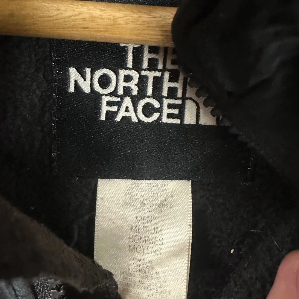 The North Face Denali Fleece Jacket‎ Mens Medium Black 80+ Ski Club Patch Zip Up